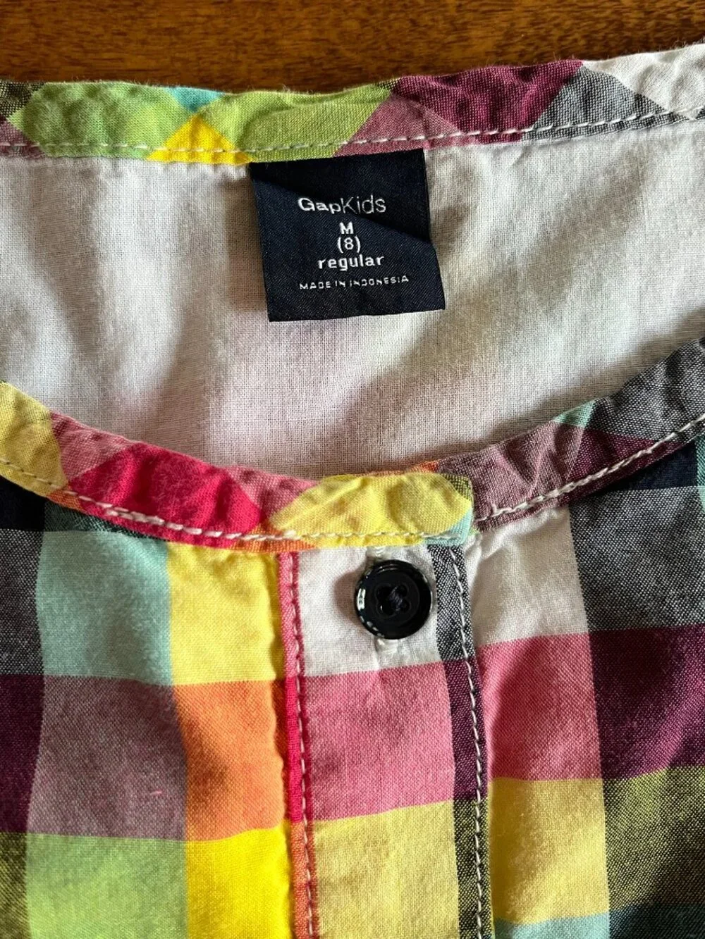 Gap colorful plaid sun dress M 8